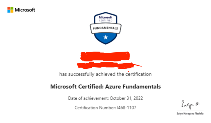 Microsoft Azure Fundamentals Az900 Certification